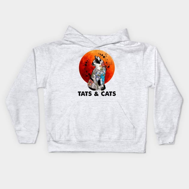 Tats And Cats Kids Hoodie by Tiennhu Lamit19